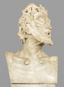 Erma in marmo statuario raffigurante il Dio Pan, Napoli secolo XIX